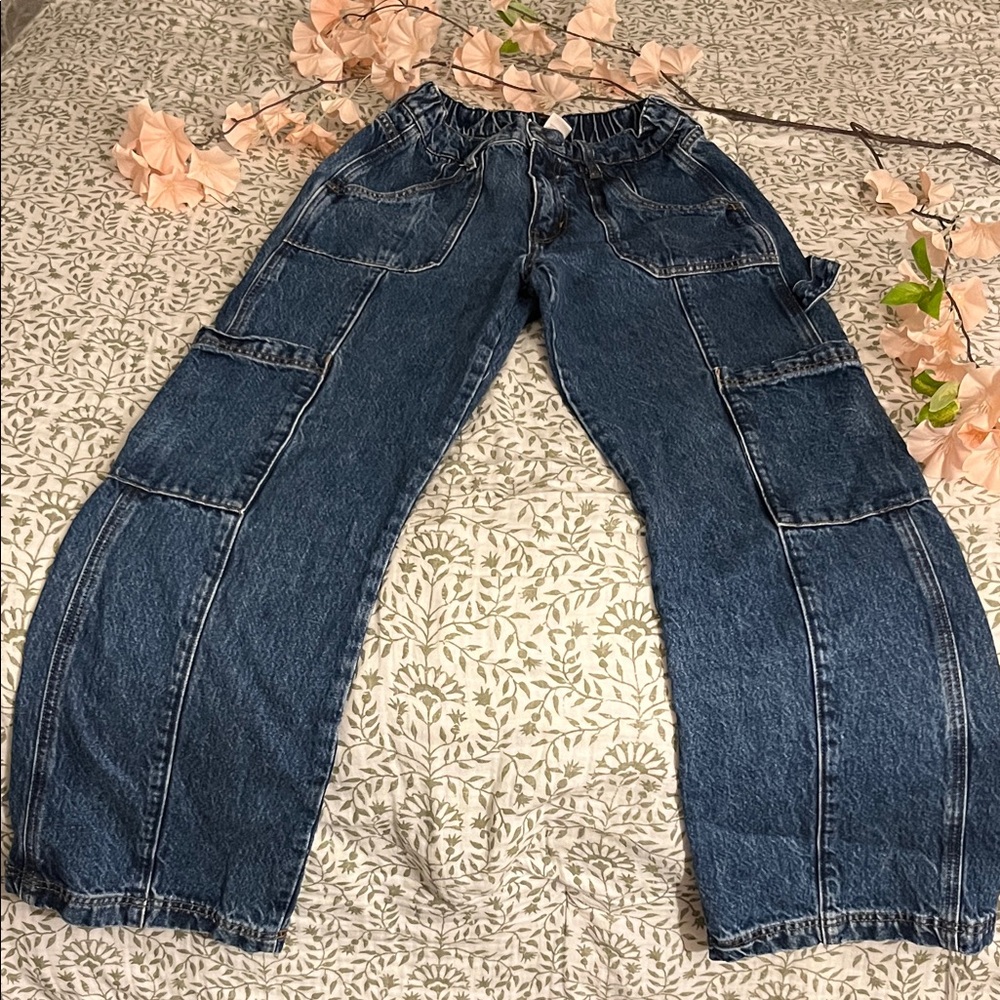 Arizona Jean Company Relaxed Carpenter Jeans in Dark Blue Denim